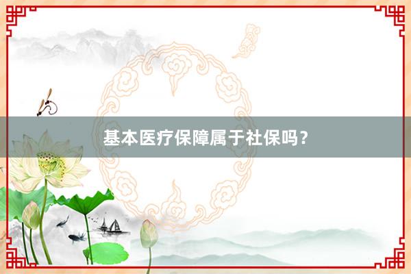 基本医疗保障属于社保吗？